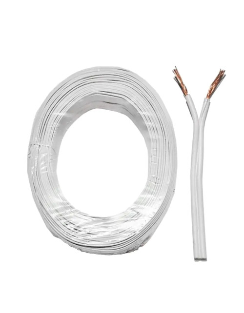 Cable plano estrecho 2x0,50mm2 Blanco PIC/S02050BI