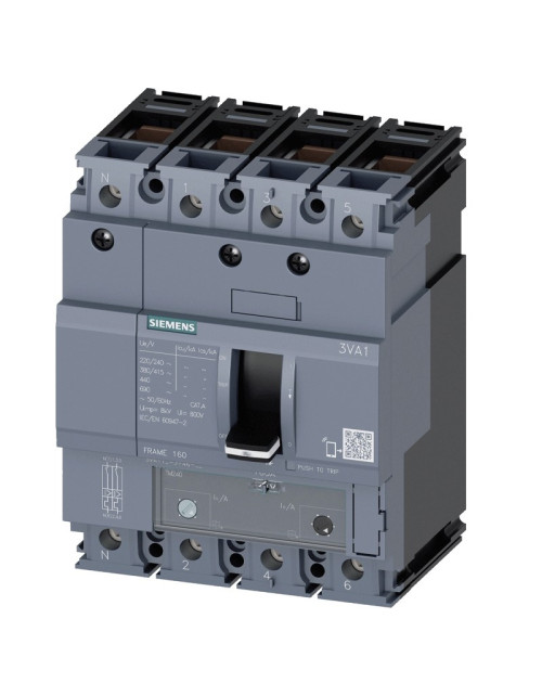 Seccionador caja moldeada Siemens 3VA1 125A 4 polos 3VA11121AA420AA0