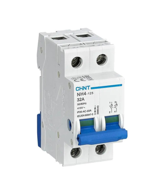 Chint NH4 32A 2P 400 Vac seccionador modular 2 Módulos 398040