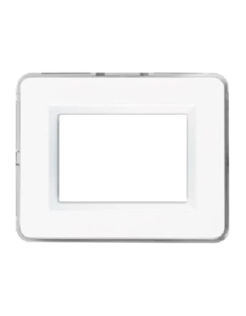 Ave Personal Sistema 44 3-module technopolymer plate, white 44P03B