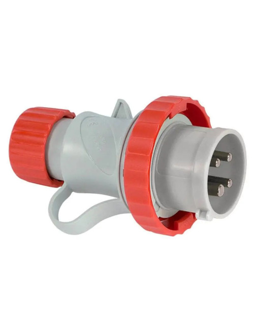 Fanton enchufe móvil industrial 3P+T 16A 400V IP67 rojo 70144