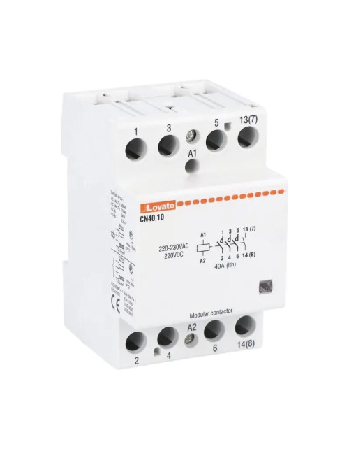 Contactor modular Lovato 40A AC1 220VAC 3 módulos CN4010220