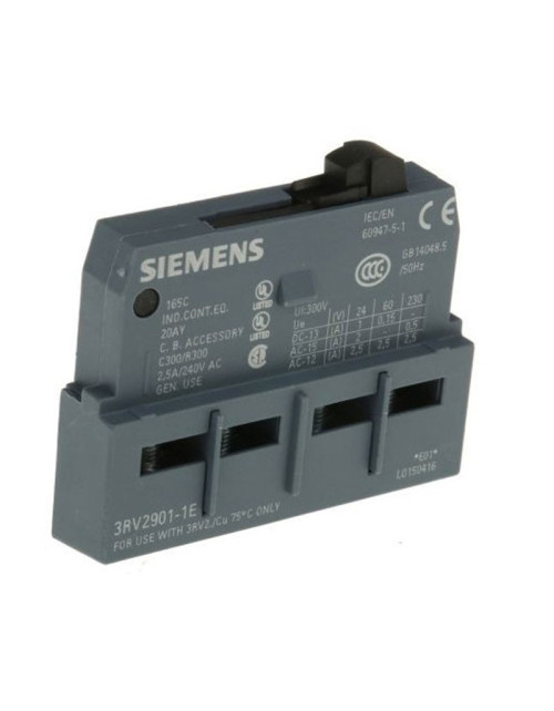 Interruptor auxiliar frontal Siemens 1L+1R para serie RV2 3RV29011E