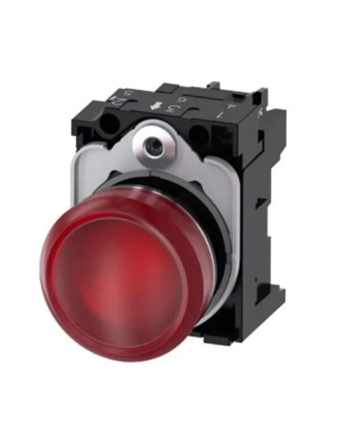 Indicatore Siemens luminoso rosso LED 24V 22mm 3SU11526AA201AA0