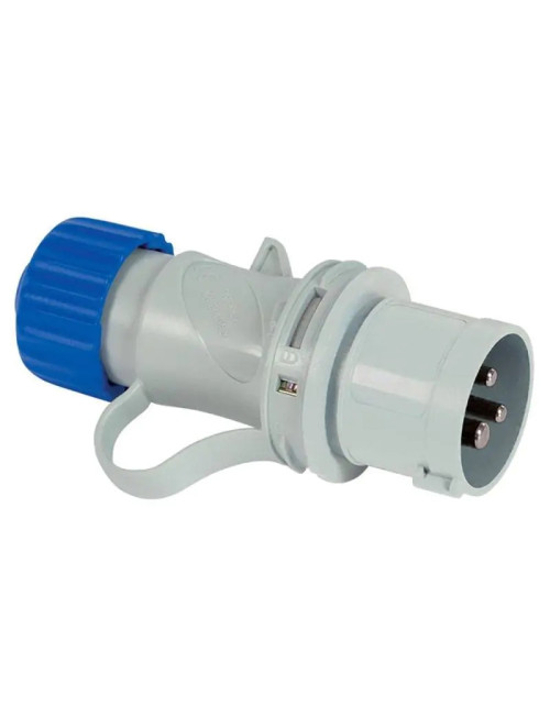 Fanton enchufe móvil industrial 2P+T 32A 230V IP44 azul 70120