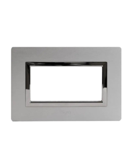 Ave Vera System 44 Placa de aluminio 4 módulos en aluminio natural cepillado 44PA4ALS