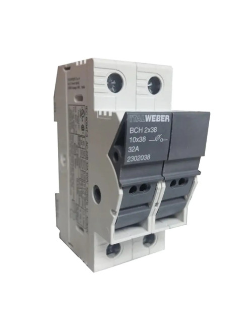 Teilbarer BCH-Sicherungshalter Italweber für 10,3 x 38 mm Sicherungen 2303038