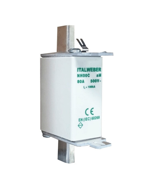 Fusible à couteau standard Italweber NH 00C courbe am 80A 500V 1602080