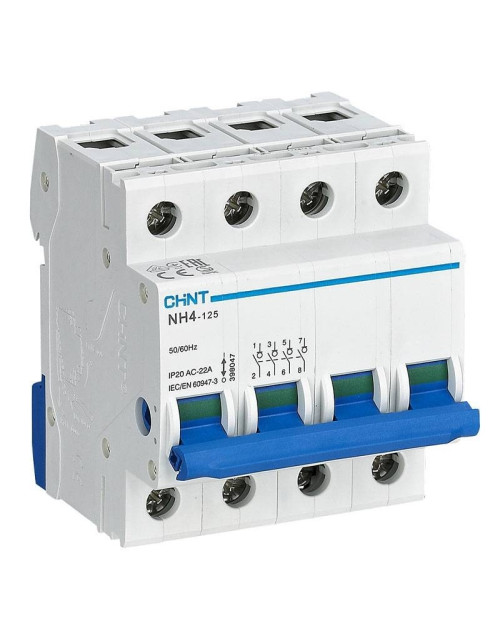 Chint NH4 32A 4P 400 Vac interruptor de desconexión modular 4 Módulos 398046