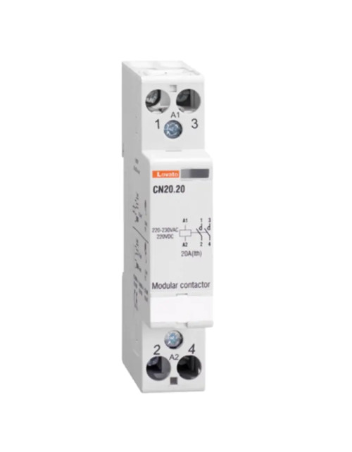 Contactor modular Lovato 20A AC1 2NO 220VAC 1 módulo CN2020220