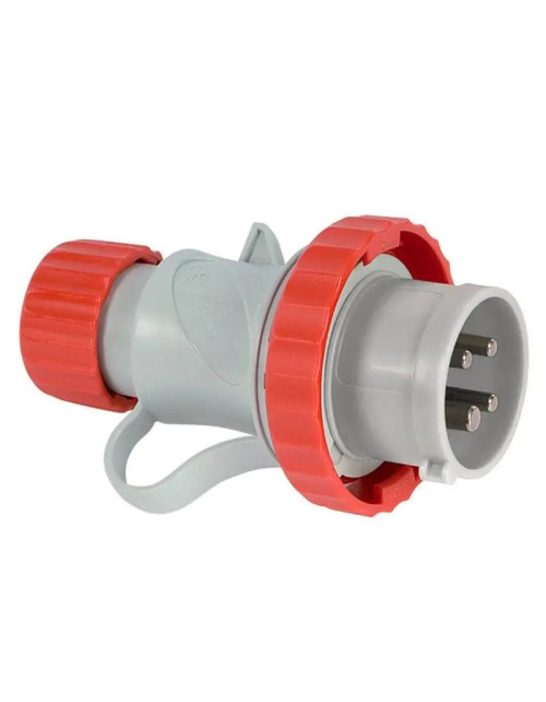 Fanton enchufe móvil industrial 3P+N+T 16A 400V IP67 rojo 70145