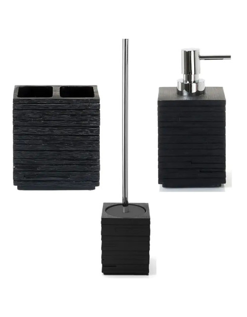 Conjunto mueble de baño Gedy Quadrotto negro QU33-81-98