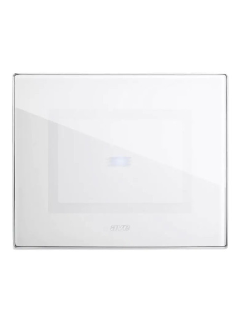 Placă de sticlă Ave Touch 3 module Pentru 1 control ascuns, culoare albă, finisaj lucios 44PVTC01B