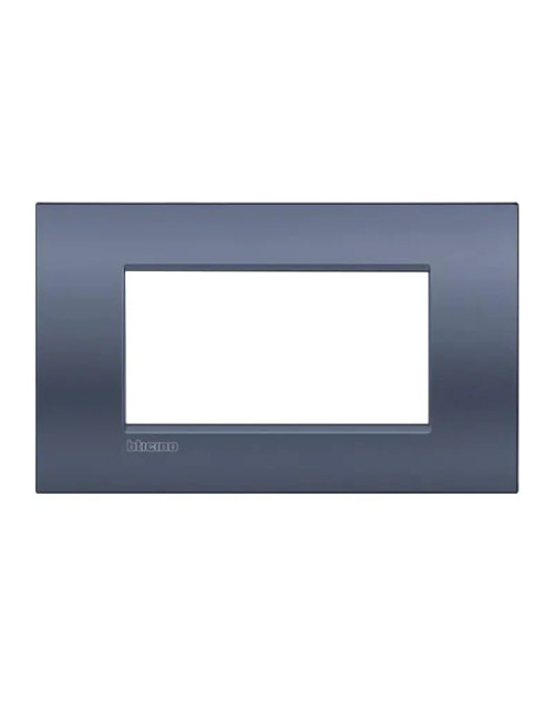 Bticino LivingLight AIR blue moon 4-place plate LNC4804BM