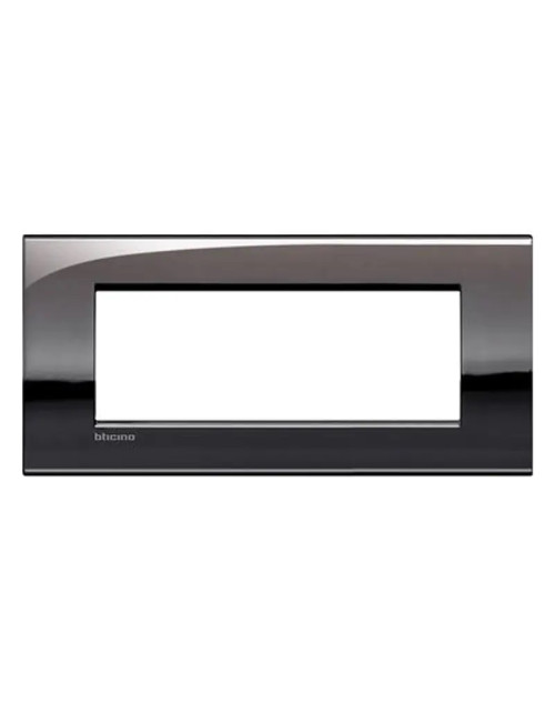 Bticino Livinglight AIR plate 7 modules in polished pewter LNC4807PT