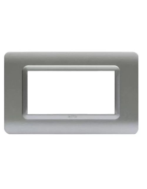 Ave SISTEMA 44 4-place matt silver technopolymer plate 44PY04AO