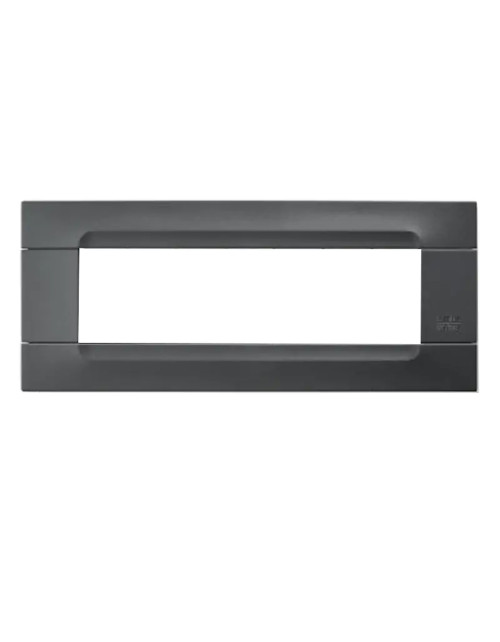 Urmet Simon Nea 7-module plate, black color Auckland 10807.04