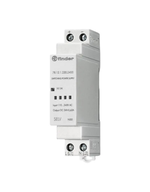 Alimentatore Switching modulare Finder uscita 24 V DC a 12 W 1 M 781212302482