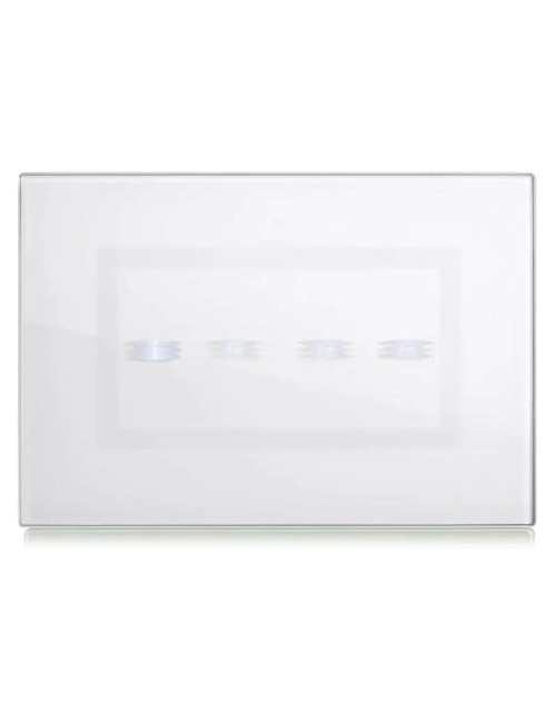 Ave Vera Touch S44 Glass Plate 4 Modules White 44PVTC4BL