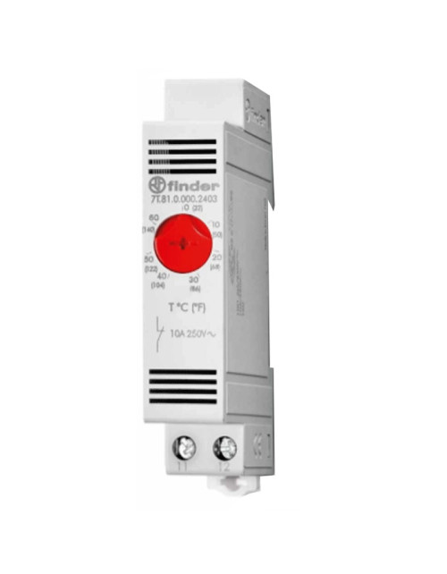 Finder analoger Thermostat zum Heizen 10A 250V 7T8100002403