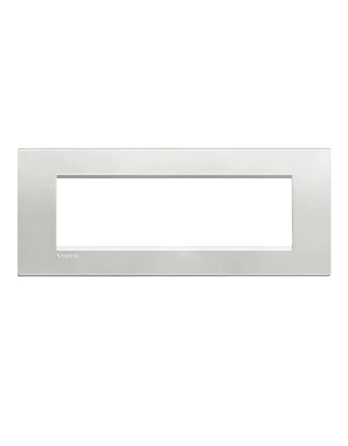 Bticino Livinglight 7-Modul silberne quadratische Platte LNA4807AG