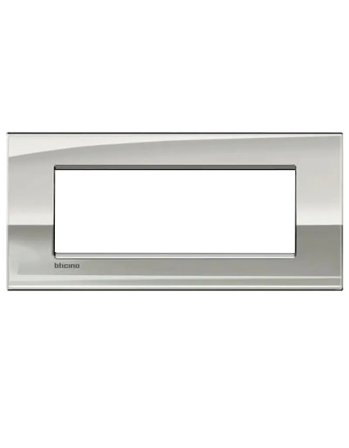 Bticino Livinglight AIR placa 7 módulos paladio pulido LNC4807PL