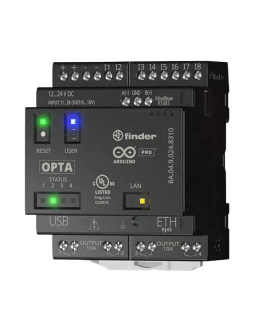 Relè logico Finder programmabile OPTA Lite con USB tipo C 8A0490248300
