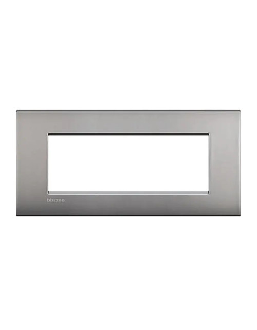 Bticino Livinglight AIR placa 7 módulos negro lava LNC4807NK