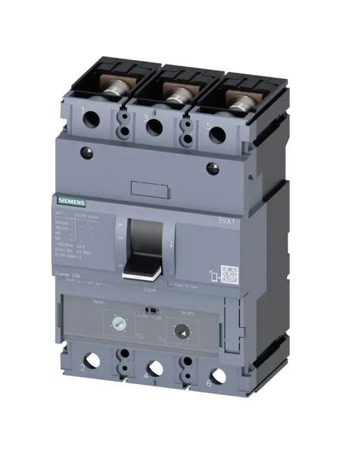 Disyuntor en caja moldeada Siemens 3VA1 250A 3P 36KA 3VA12254EF320AA0