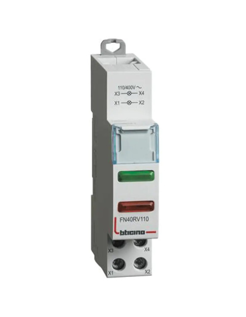 Bticino Anzeigeleuchte mit rot/grüner LED 110–400 VAC, 1 Modul FN40RV110