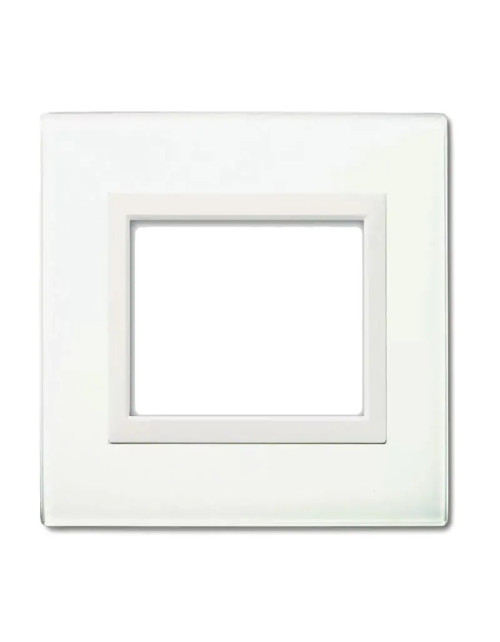 Ave Vera System 44 plaque de verre 3 modules blanc brillant 44PV3BL