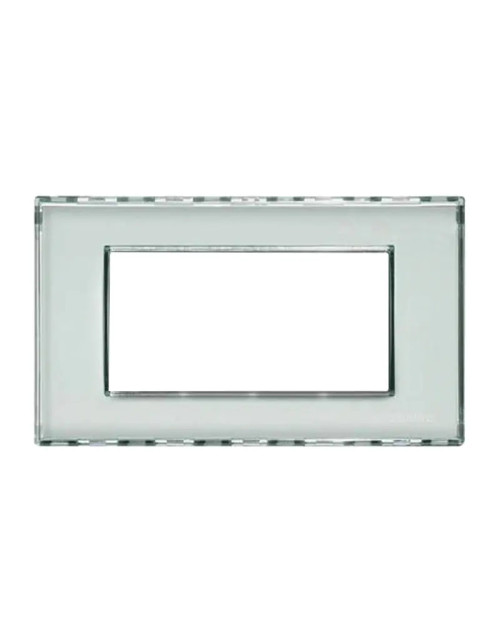 LivingLight LND4804KR Placa de cristal transparente/personalizable de 4 módulos