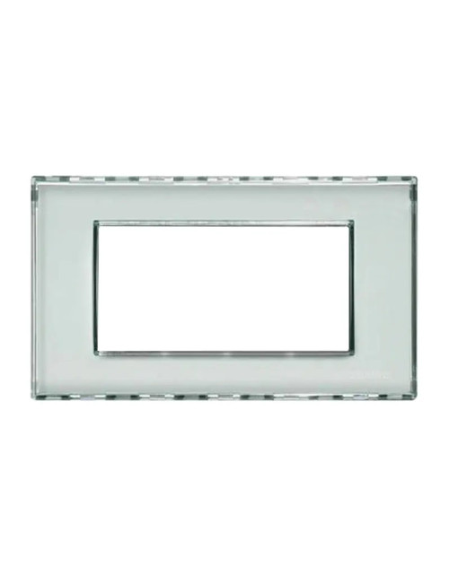 LivingLight LND4804KR plaque en verre cristal transparente/personnalisable à 4 modules