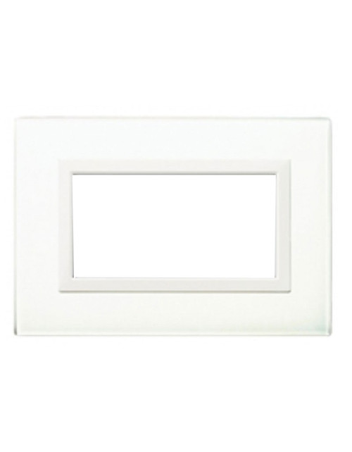 Ave Vera System 44 plaque de verre 4 modules blanc brillant 44PV4BL