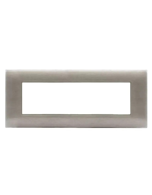 Placca Ave YOUNG44 colore beige spazzolato 7 posti 44PJ07BEG/3D