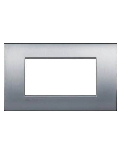 Bticino LivingLight AIR 4-place brushed chrome plate LNC4804CRS