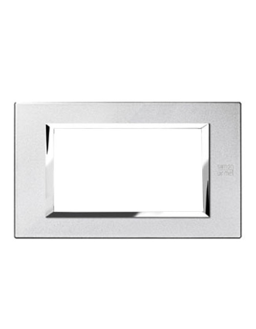 Urmet Simon Nea plaque argent mercure 4 modules 13904.AM