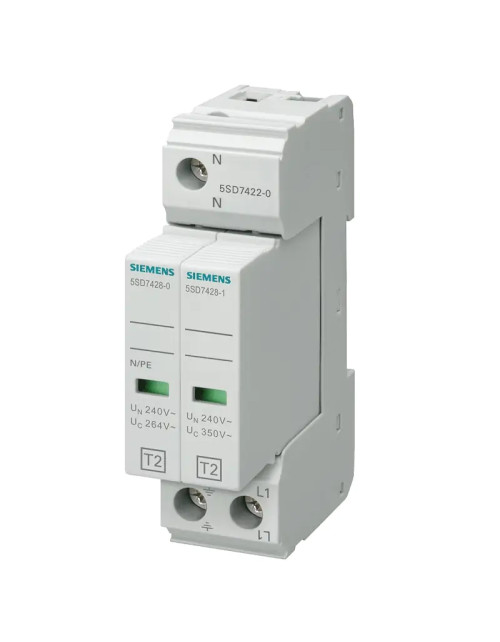 Descargador bipolar Siemens SPD 2P 40kA clase 2 5SD74220