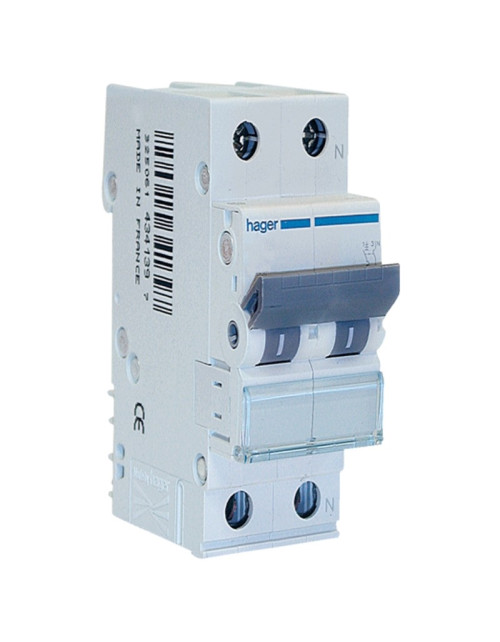 Hager 2P 40A 4.5KA C interruptor magnético térmico 2 módulos MYN240