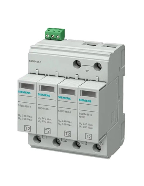 Descargador cuadripolar SPD 4P 40kA clase 2 Siemens 5SD74641