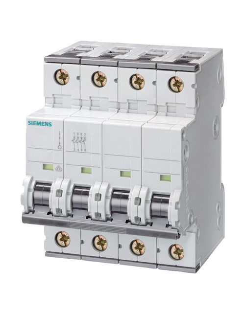 Interrupteur magnétique thermique Siemens 4P 50A 15kA type C 4 modules 5SY74507