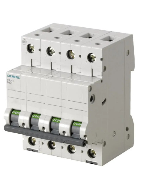 Siemens 40A 4P 10KA class D 4 Poles 4 Modules Magnetic Thermal Switch 5SL44408