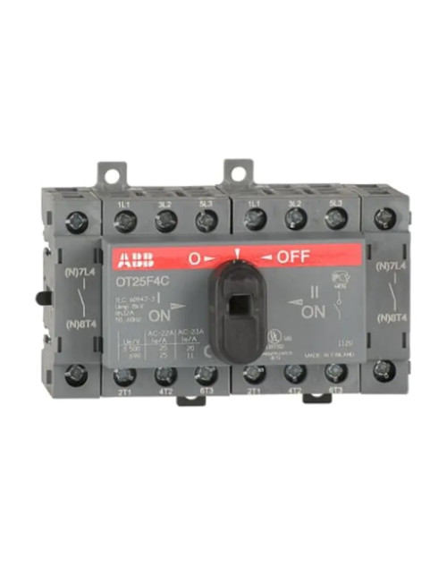 Abb OT25F4C 25A 4P IP20 EE 238 0 changeover switch