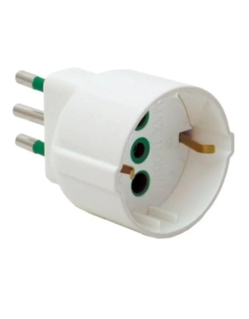 Adaptador Fanton 16A+T clavija y base Schuko 82130