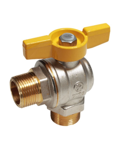 Giacomini ball valve MM 1/2 yellow butterfly handle R782GX003