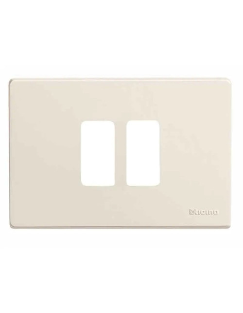 Plate for switches Bticino Magic 2 centered places ivory resin TIC500/23/R
