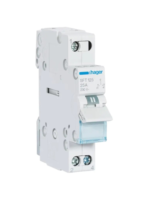 Hager 1-0-2 interrupteur 1 pôle 25A 1 module SFT125