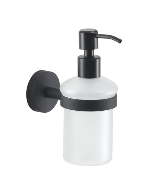 Dispensador de jabón líquido de pared Gedy Eros negro mate 2381-14