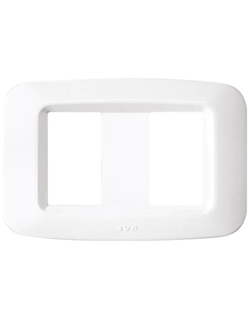 Placca in tecnopolimero Ave Banquise Sistema 45 2 Moduli Bianco lucido 45PY002BB