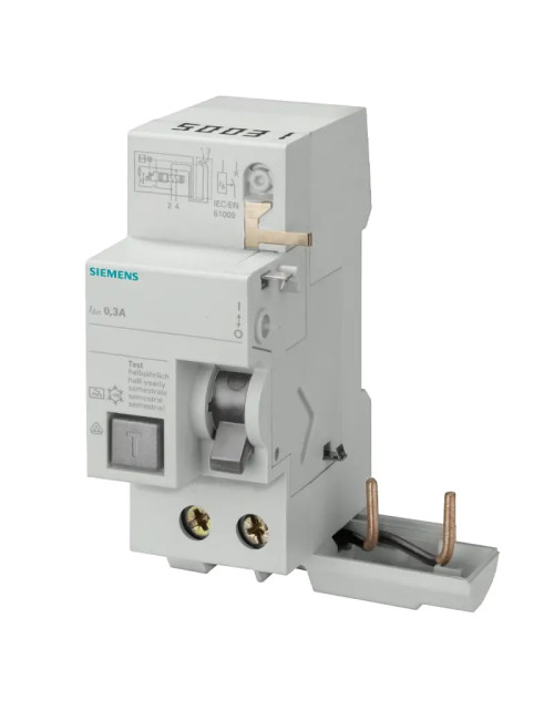 Bloc différentiel Siemens 2P 63A 500mA type A 2 modules pour 5SY 5SM27256